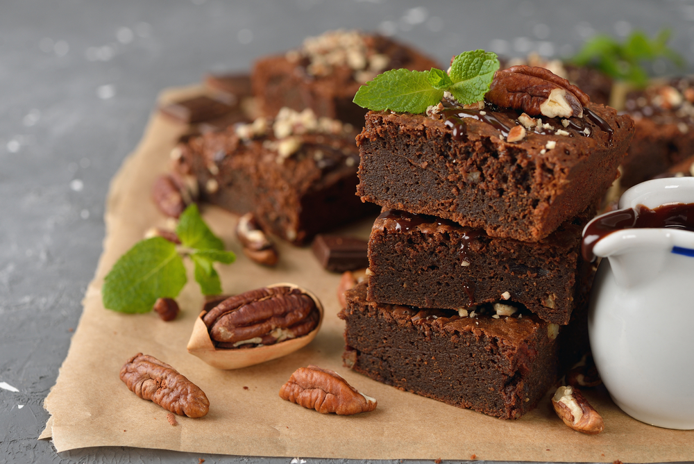Čokoládové brownies s pekanovými orieškami